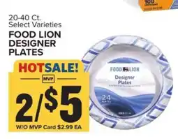Food Lion FOOD LION DESIGNER PLATES offer