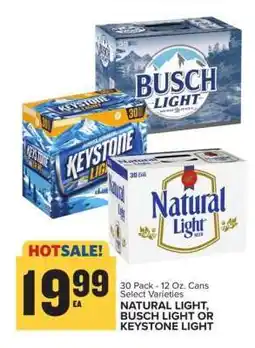 Food Lion Natural Light, Busch Light or Keystone Light offer