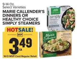 Food Lion Marie Callender's Dinners or Healthy Choice Simply Steamers offer