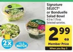 Safeway Signature SELECT or Bonduelle Salad Bowl offer