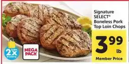 Safeway Signature SELECT Boneless Pork Top Loin Chops offer