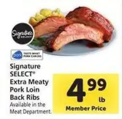 Safeway Signature SELECT Extra Meaty Pork Loin Back Ribs offer