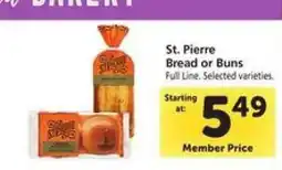 Safeway St. Pierre Bread or Buns offer
