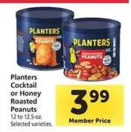 Safeway Planters Cocktail or Honey Roasted Peanuts offer