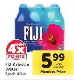 Safeway FIJI Artesian Water offer