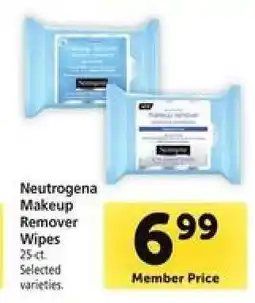 Safeway Neutrogena Makeup Remover Wipes offer