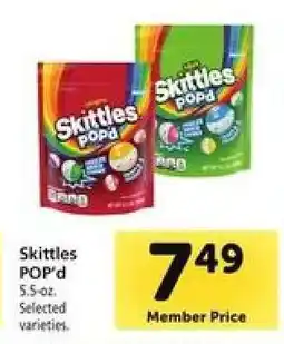 Safeway Skittles Pop'd offer