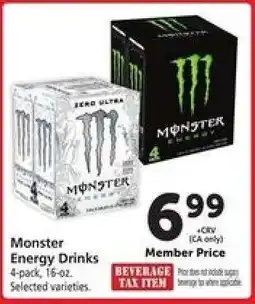 Safeway Monster Energy Drinks offer