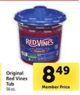 Safeway Original Red Vines Tub offer