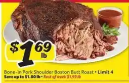Winn Dixie Bone-In Pork Shoulder Boston Butt Roast offer
