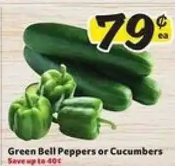 Winn Dixie Green Bell Peppers or Cucumbers offer