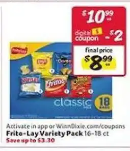Winn Dixie Frito Lay Variety Pack offer