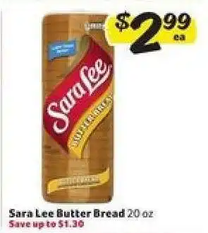 Winn Dixie Sara Lee Butter Bread offer