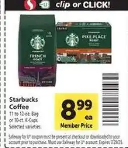 Safeway Starbucks Coffee offer