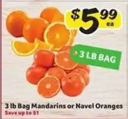 Winn Dixie 3 lb Bag Mandarins or Navel Oranges offer