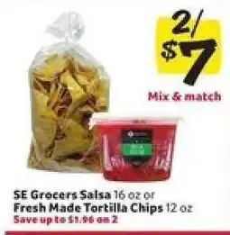 Winn Dixie SE Grocers Salsa or Fresh Made Tortilla Chips offer