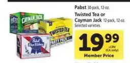 Safeway Pabst, Twisted Tea or Cayman Jack offer