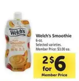 Safeway Welch’s Smoothie offer