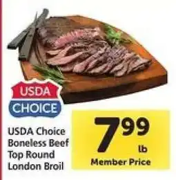 Safeway USDA Choice Boneless Beef Top Round London Broil offer