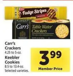 Safeway Carr's Crackers / Keebler Cookies offer
