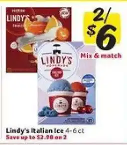 Winn Dixie Lindy's Italian Ice offer