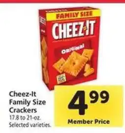 Safeway Cheez-It Family Size Crackers offer