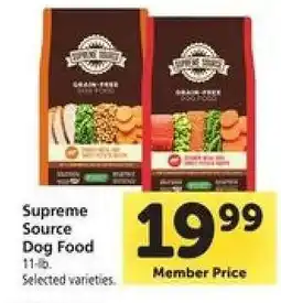 Safeway Supreme Source Dog Food offer