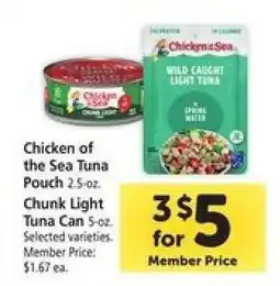 Safeway Chicken of the Sea Tuna offer