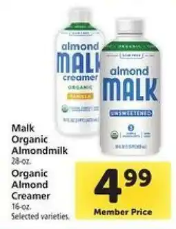 Safeway Malk Organic Almondmilk offer