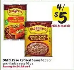 Winn Dixie Old El Paso Refried Beans offer