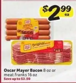 Winn Dixie Oscar Mayer Bacon or Meat Franks offer