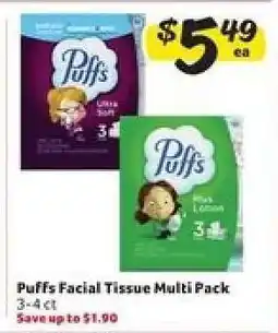 Winn Dixie Puffs Facial Tissue Multi Pack offer