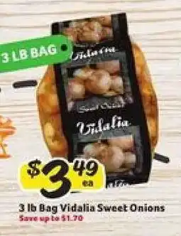 Winn Dixie 3 lb Bag Vidalia Sweet Onions offer