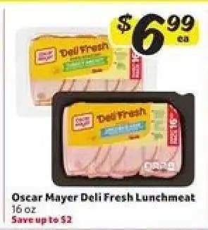 Winn Dixie Oscar Mayer Deli Fresh Lunchmeat offer