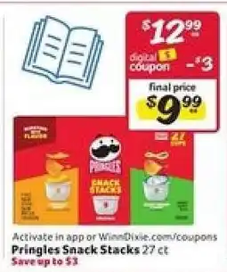 Winn Dixie Pringles Snack Stacks offer
