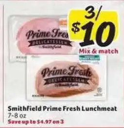 Winn Dixie Smithfield Prime Fresh Lunchmeat offer
