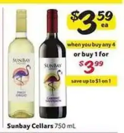 Winn Dixie Sunbay Cellars offer