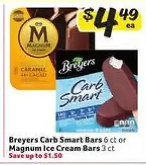 Winn Dixie Breyers Carb Smart Bars or Magnum Ice Cream Bars offer