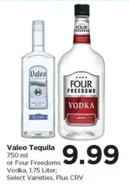 Food 4 Less Valeo Tequila or Four Freedoms Vodka offer