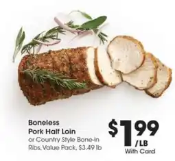 Kroger Boneless Pork Half Loin offer