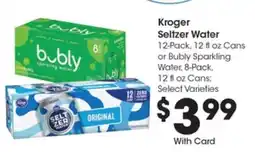 Kroger Kroger Seltzer Water offer