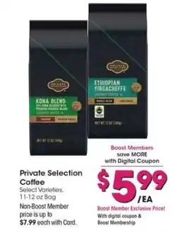 Kroger Private Selection Coffee offer