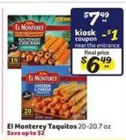 Winn Dixie El Monterey Taquitos offer