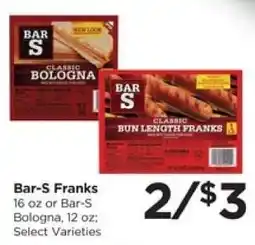 Food 4 Less Bar-S Franks offer