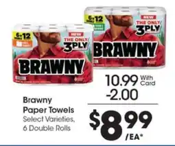 Kroger Brawny Paper Towels offer