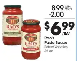 Kroger Rao's Pasta Sauce offer