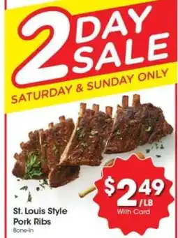 Kroger St. Louis Style Pork Ribs offer