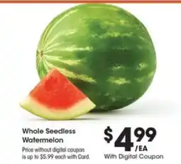Kroger Whole Seedless Watermelon offer