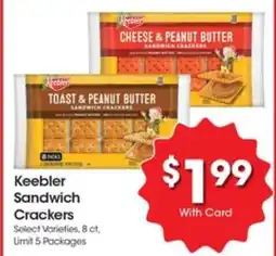 Kroger Keebler Sandwich Crackers offer