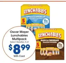 Kroger Oscar Mayer Lunchables Multipack offer